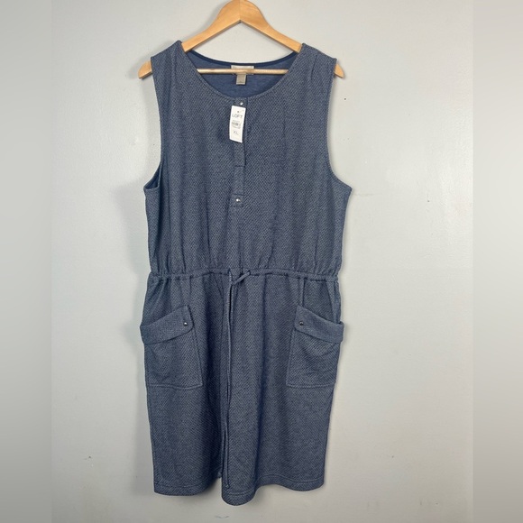 New Ann Taylor Loft Outlet Blue Sleeveless Dress size XL - Picture 1 of 8